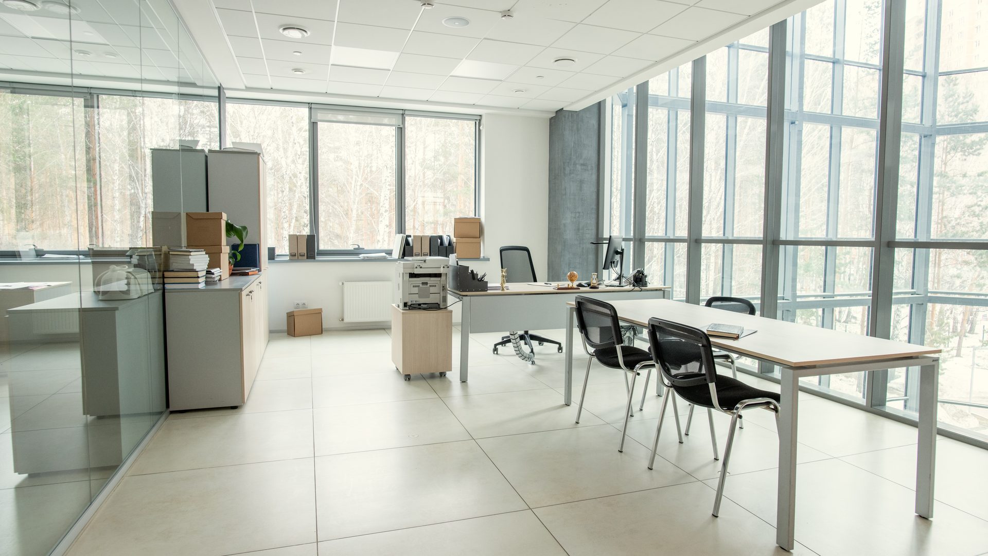 Completed interior space ready for occupancy
